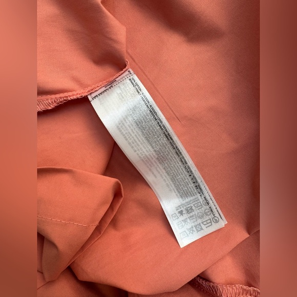 NWT Mango Miri Puffed Sleeve Mini Dress - Coral Pink 100% Cotton - Size XS - Picture 8 of 16